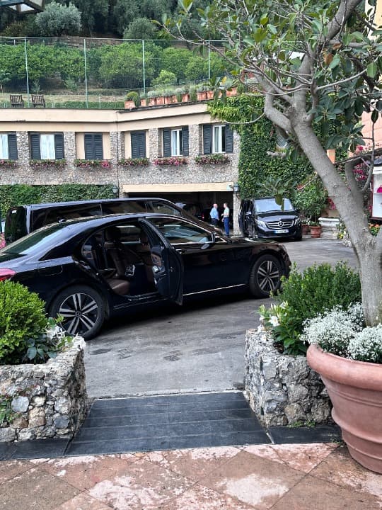 Modern car on highway Modern car on highway